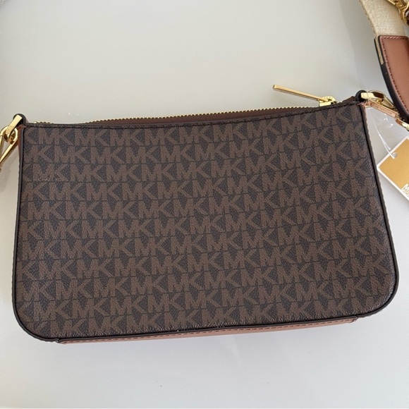 NWT! Michael Kors Jet Set Logo Crossbody Bag, Brown - Picture 8 of 14